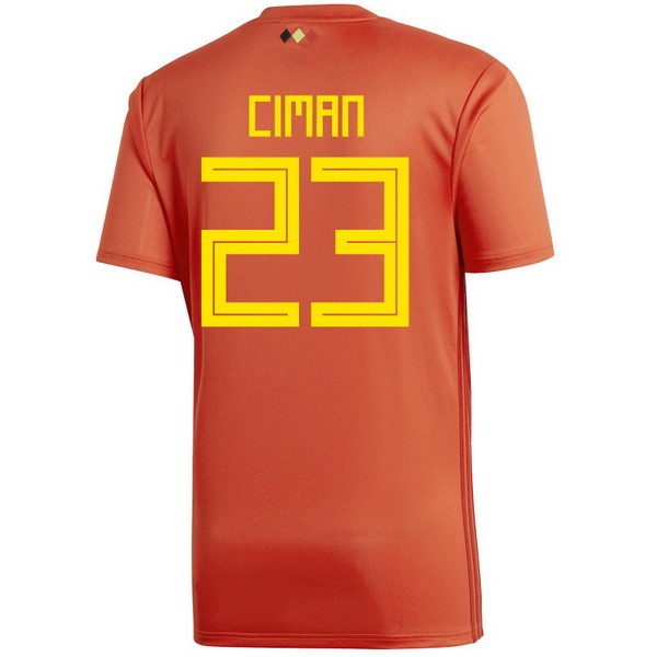 Camiseta Bélgica 1ª Ciman 2018 Rojo